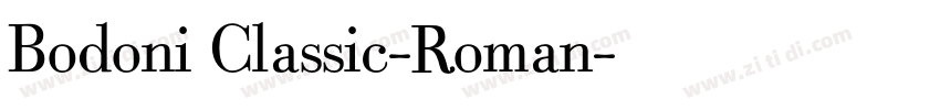 Bodoni Classic-Roman字体转换